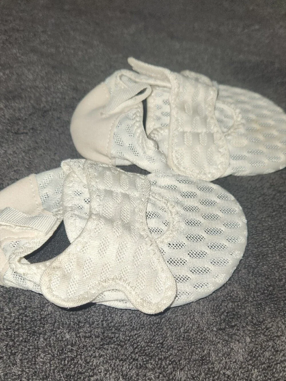 Baby Water Shoes - Breathable Cream Mesh Slip-Ons
